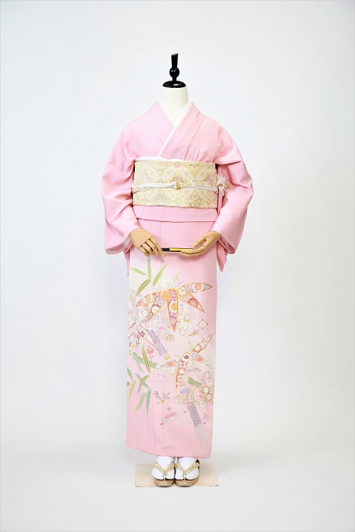 桃色宝尽くしに竹