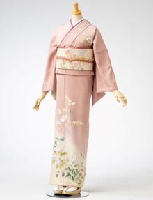 ベージュピンク花景色